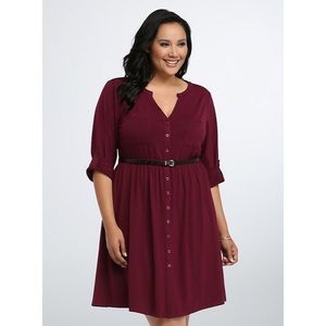 🎉HP🎉 Torrid Button Front Shirt Dress
